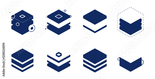 layer icon in different style vector illustration. two colored and black layer vector icons designed in filled, outline, line and stroke style can be used for web, mobile, ui 