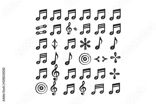 Hand Drawn Musical Notes Collection vector