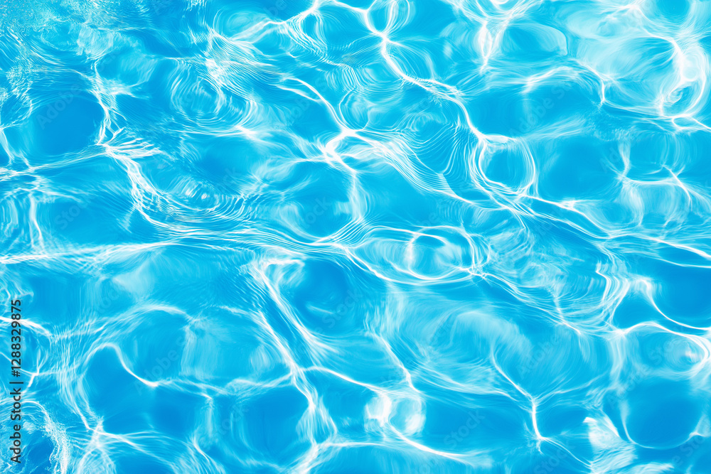 Crystal Clear Blue Pool Water with Sunlight Reflections. Generative Ai Crystal Clear Blue Pool Water with Sunlight Reflections. Generative Ai
