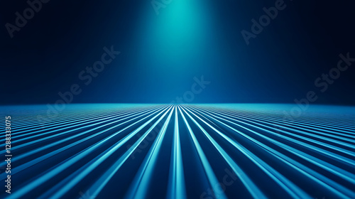 Wallpaper Mural Lines form the background of the showroom scene with a sense of technological space Torontodigital.ca