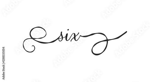 Six card. Hand drawn quote. Modern brush calligraphy. Isolated on white background