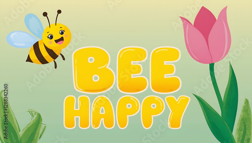 Bee Happy spring card