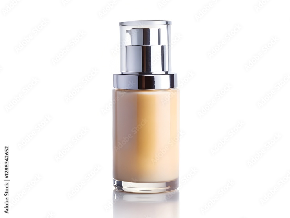 Naklejka premium makeup foundation and samples on background