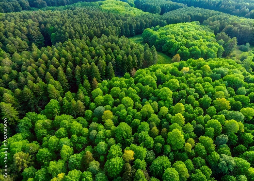 Aerial top view green forest and green trees in rural Altai, Drone photo.
Aerial top view green forest and green trees in rural Altai, Drone photo.