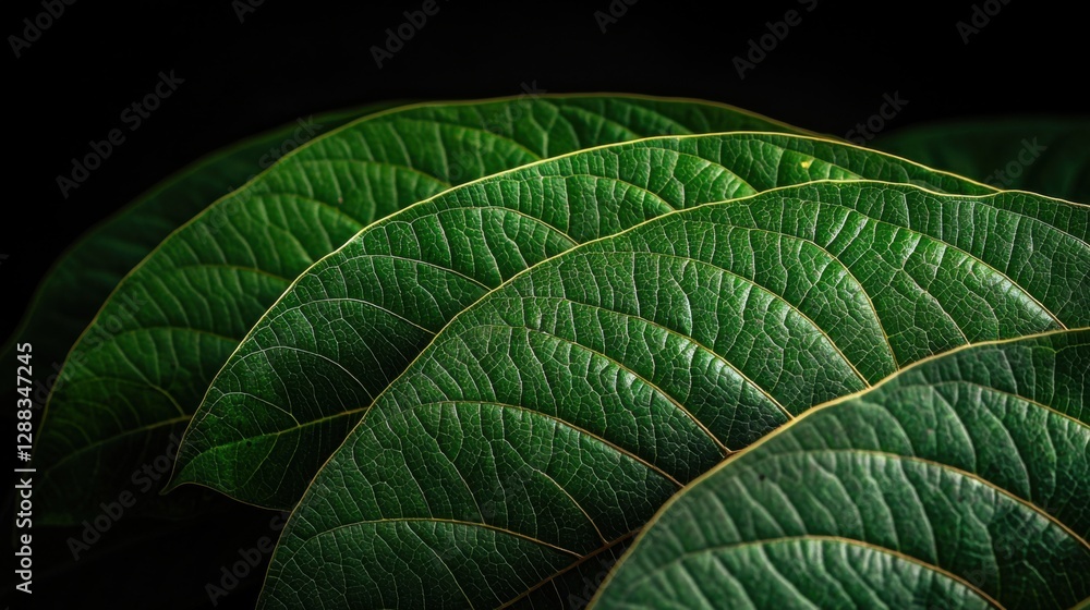 A fresh green spring leaves background shot in the studio, with detailed textures of young leaves bathed in natural light A fresh green spring leaves background shot in the studio, with detailed textures of young leaves bathed in natural light