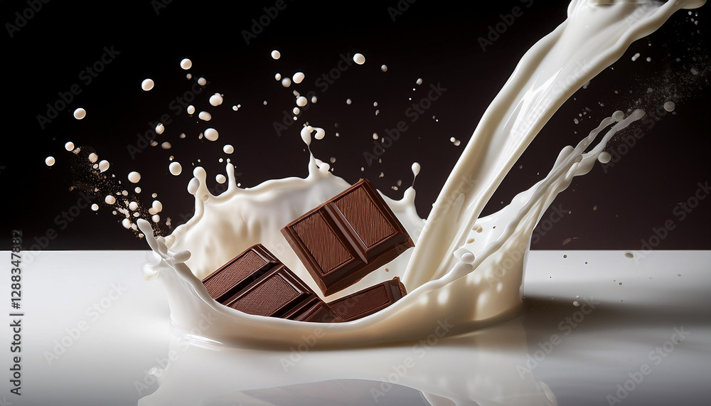 chocolate and milk splash