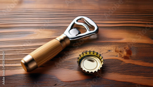 Obraz na płótnie bottle opener with Bottle Cap w salonie