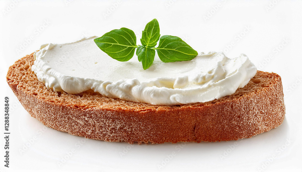 cake with cream and mint