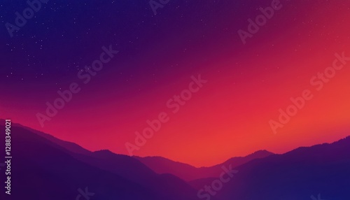 Wallpaper Mural Breathtaking sunset over mountains nature scene tranquil landscape vibrant sky serene viewpoint artistic concept Torontodigital.ca