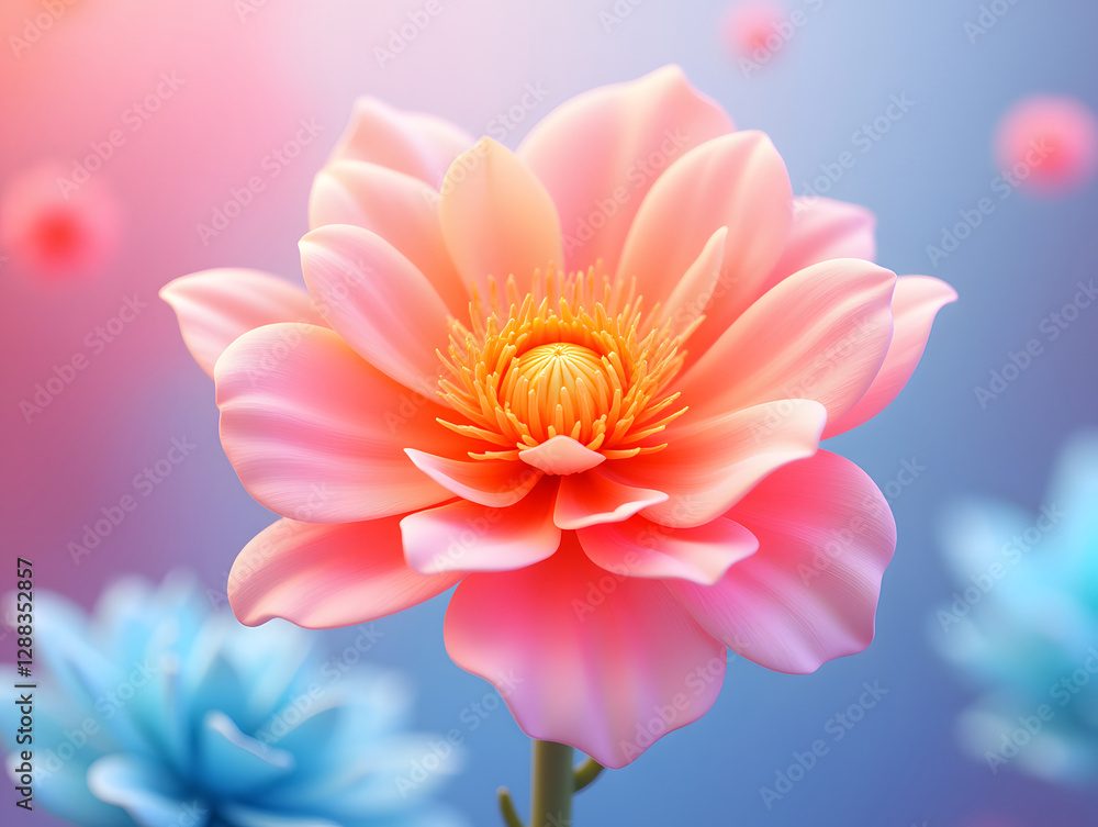 Obraz premium Colorful flower graphic poster PPT background, abstract flower computer wallpaper background