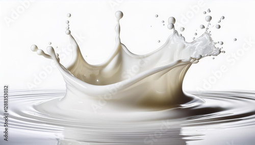 milk splash isolated on white