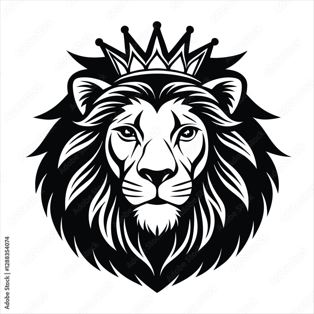 Obraz premium lion silhouette vector style