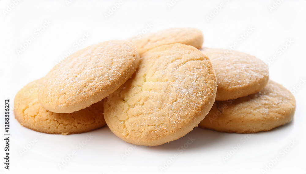 sweet sugar cookies on white