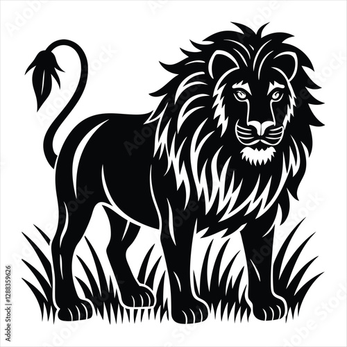 Wallpaper Mural lion silhouette vector style Torontodigital.ca