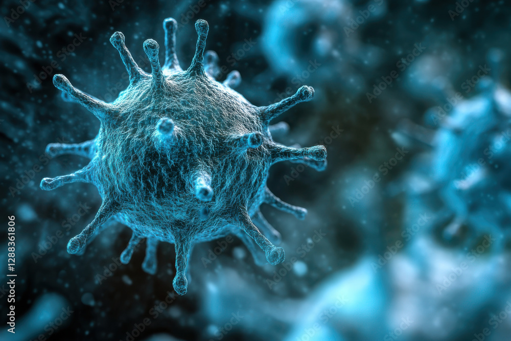Fototapeta premium Flu Season and Increased Pathogen Transmission