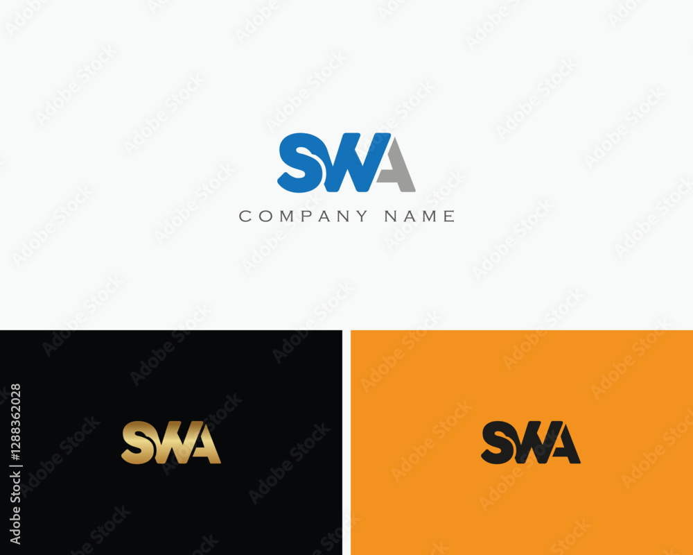 Obraz premium SWA Latter Logo Design