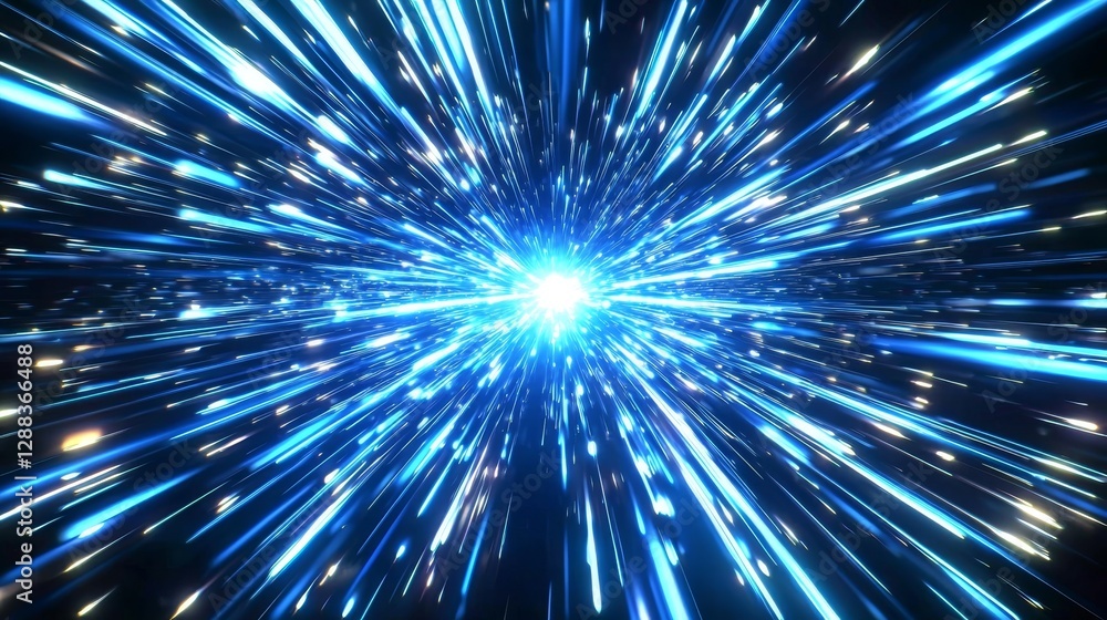 Abstract Blue Light Streaks Radiating From Central Point, Digital Art, 3D Render, Lights, Abstract, Background, Glow Abstract Blue Light Streaks Radiating From Central Point, Digital Art, 3D Render, Lights, Abstract, Background, Glow