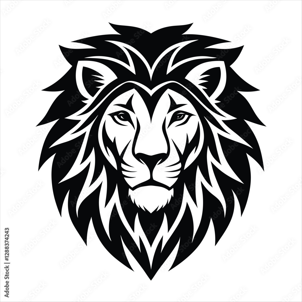 Obraz premium lion silhouette vector style