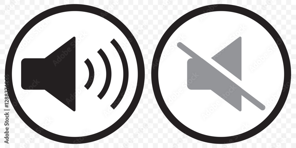 An icon that increases and reduces the sound. Icon showing the mute. A set of sound icons with different signal levels in a flat style. Vector. sound volume and mute icon. EPS 10. An icon that increases and reduces the sound. Icon showing the mute. A set of sound icons with different signal levels in a flat style. Vector. sound volume and mute icon. EPS 10.