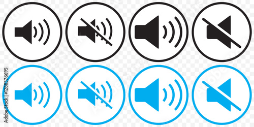 No Sound icon sign mute icon vector illustration. Speaker mute icon isolated on green background. No sound icon. No allowed Sound Sign Animation. EPS 10.