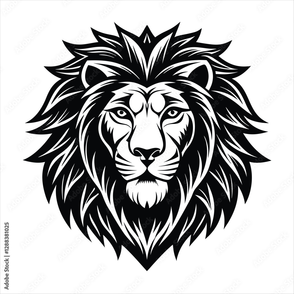 Obraz premium lion silhouette vector style