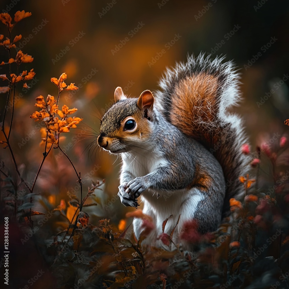 Grey Squirrel spotted in the wild in the New Forest, UK. Grey Squirrel spotted in the wild in the New Forest, UK.