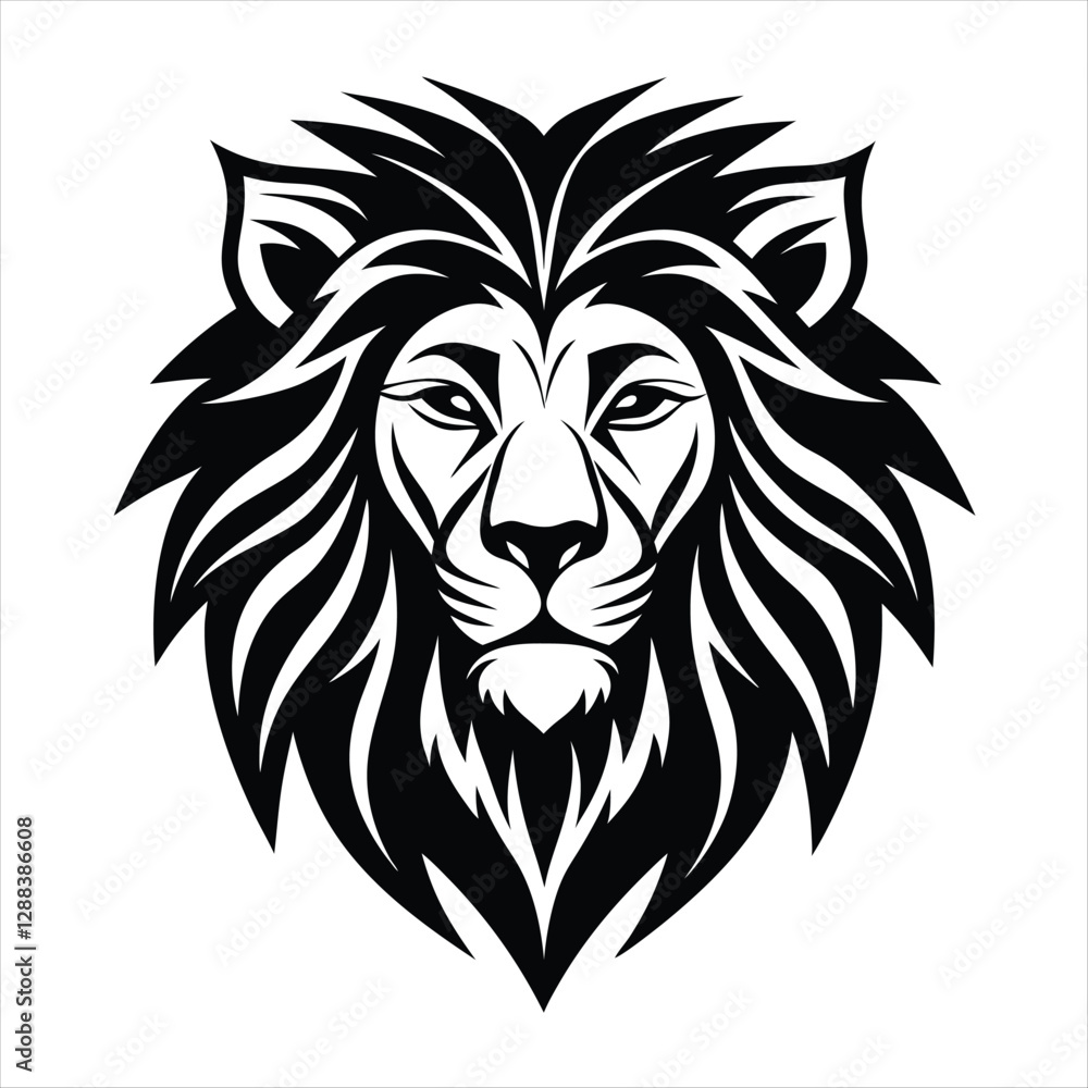 Obraz premium lion silhouette vector style