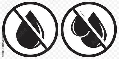 Minimalist Water Droplet Icon Set, A collection of water droplet icons in clean, minimalist styles, perfect for themes related to water, purity, nature, and sustainability. EPS 10.