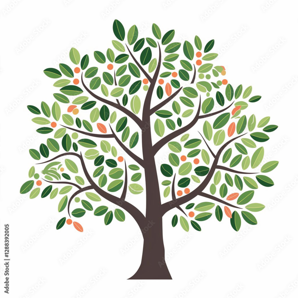 Fototapeta premium Vector black tree of live icon on white background 