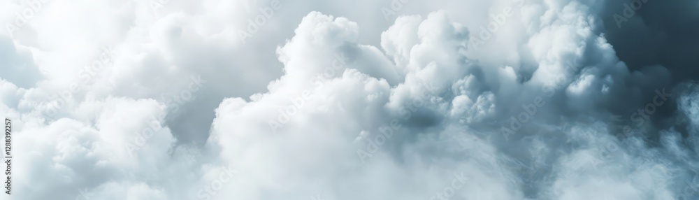 Obraz premium Soft white cloudlike texture, airy and ethereal modern background