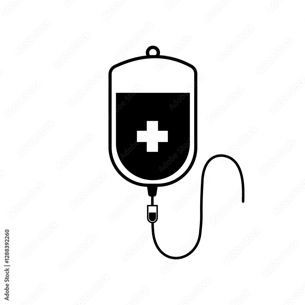 Blood bag icon isolate on white background. Blood bag icon isolate on white background.