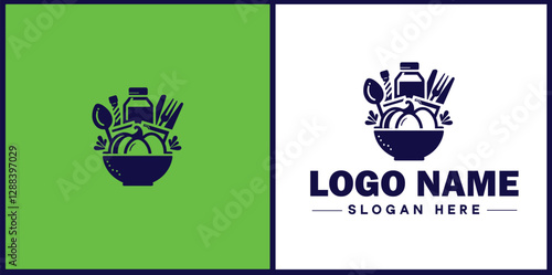 Food Packaging icon Food wrapping Food containerization Edible packaging flat logo sign symbol editable vector