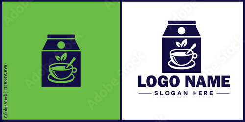 Food Packaging icon Food wrapping Food containerization Edible packaging flat logo sign symbol editable vector