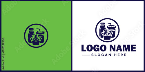 Food Packaging icon Food wrapping Food containerization Edible packaging flat logo sign symbol editable vector