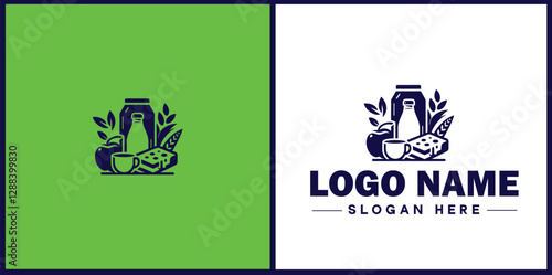 Food Packaging icon Food wrapping Food containerization Edible packaging flat logo sign symbol editable vector