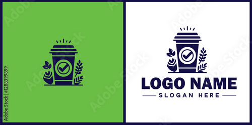 Food Packaging icon Food wrapping Food containerization Edible packaging flat logo sign symbol editable vector