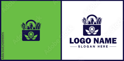 Food Packaging icon Food wrapping Food containerization Edible packaging flat logo sign symbol editable vector