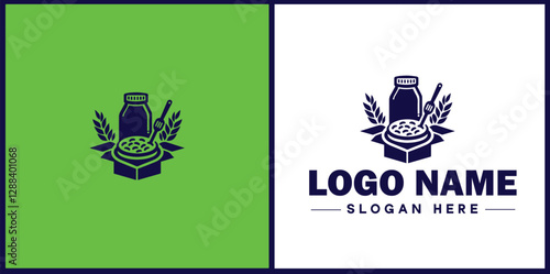 Food Packaging icon Food wrapping Food containerization Edible packaging flat logo sign symbol editable vector