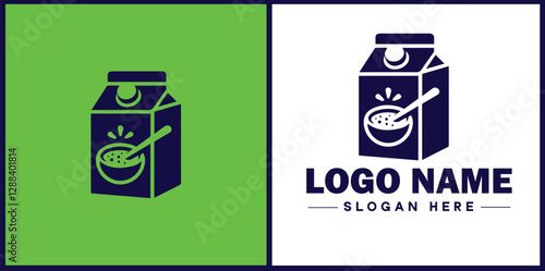 Food Packaging icon Food wrapping Food containerization Edible packaging flat logo sign symbol editable vector