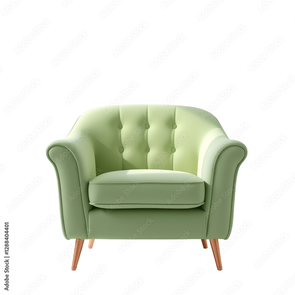 Soft chair, green color PNG, no background Soft chair, green color PNG, no background