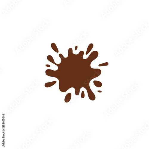 Chocolate splash background isolated on white background. Vector Illustration of a Chocolate Splash.