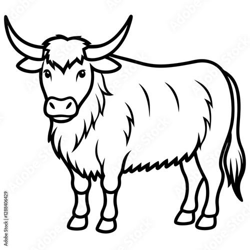 Yak One-Line Vector Design