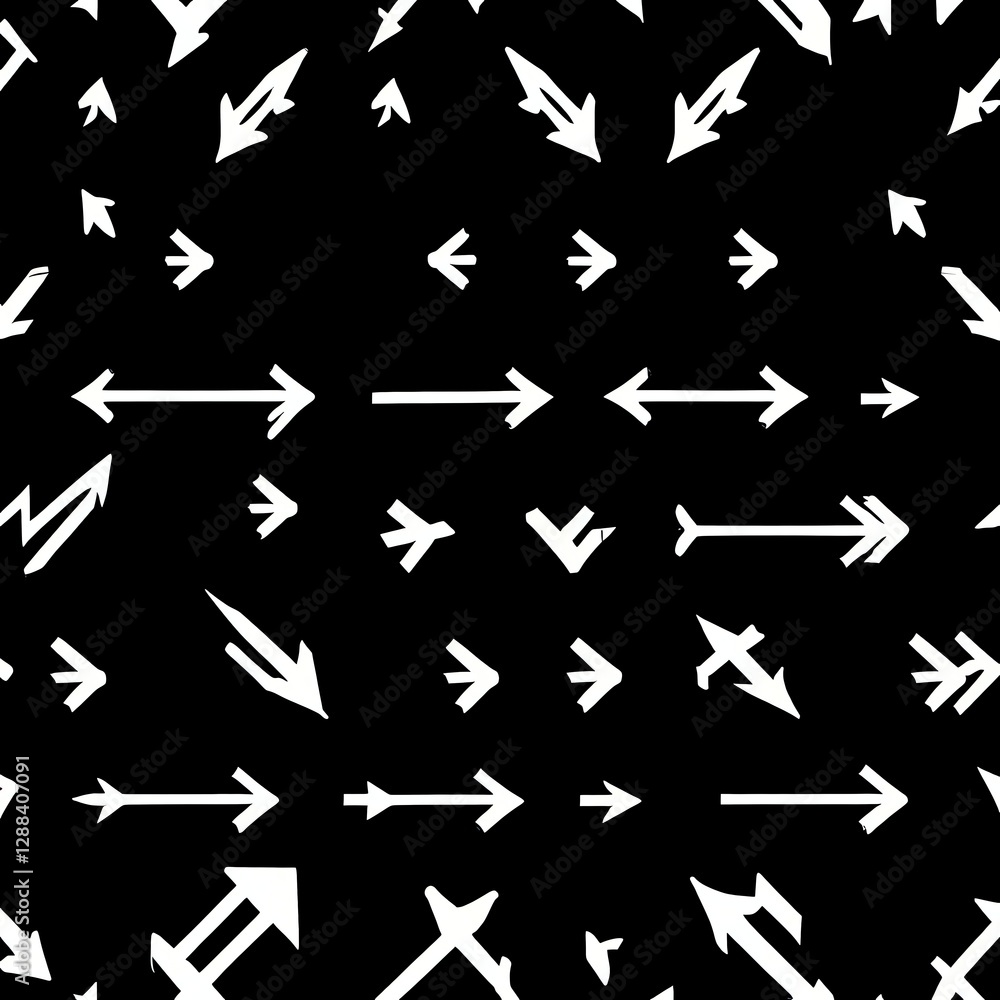 Abstract Arrow Pattern: A Black and White Graphic Design Abstract Arrow Pattern: A Black and White Graphic Design