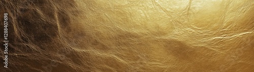 Textured gold leather wall with soft grain, luxurious and modern background