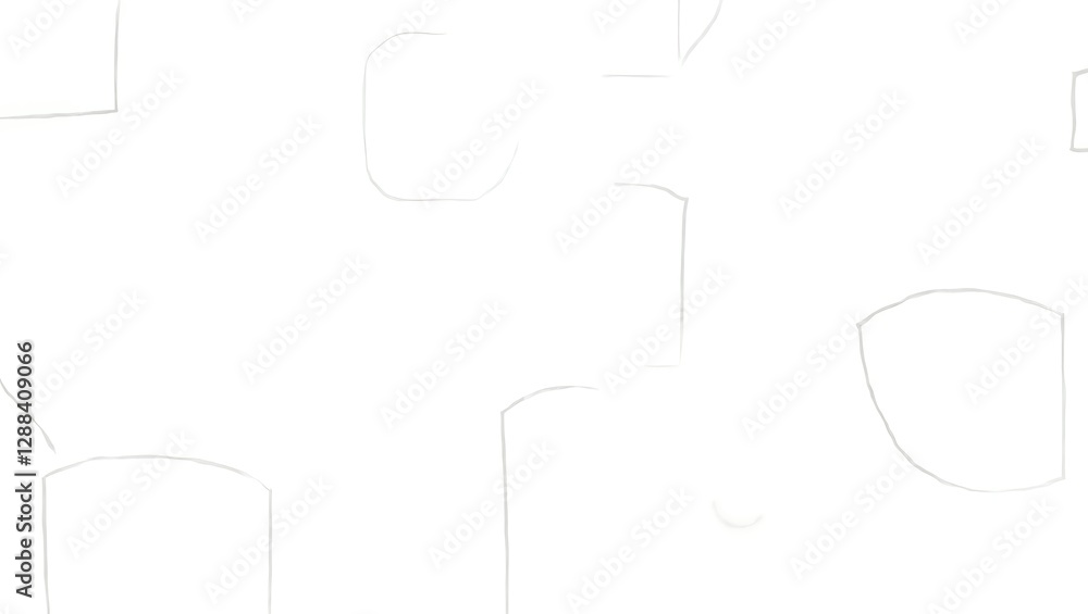 Abstract Shapes in White Hues: A Minimalist Sketch