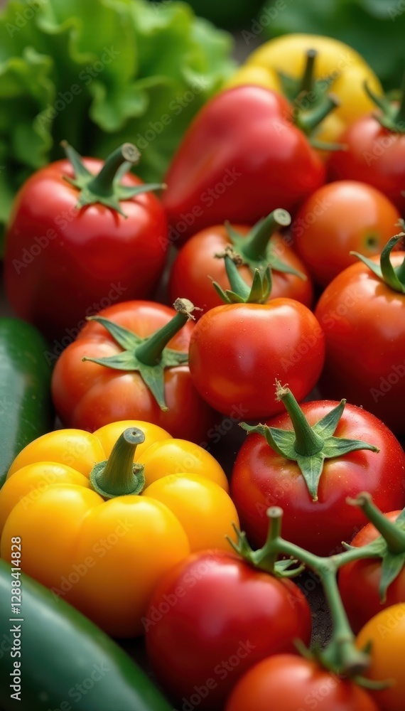 Assortment of ripe fruits and vegetables, garden harvest , healthy, variety Assortment of ripe fruits and vegetables, garden harvest , healthy, variety