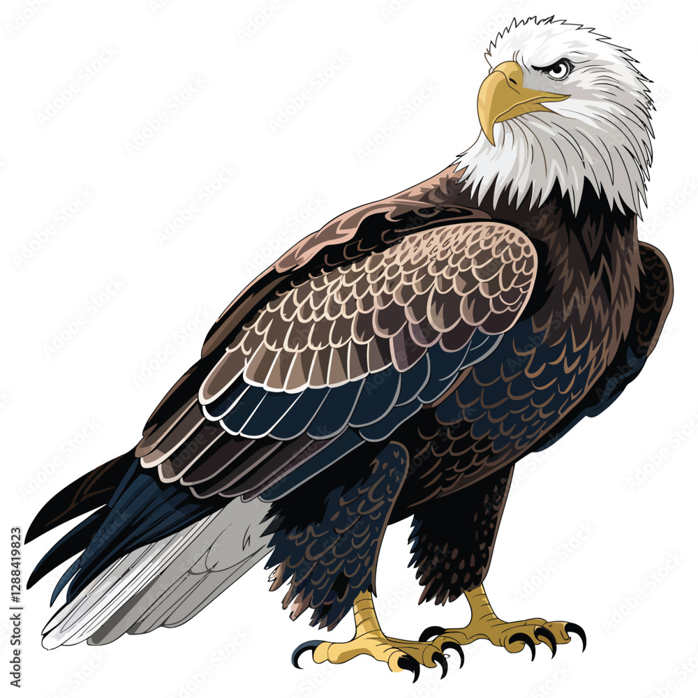Obraz premium Detailed Bald Eagle with Sharp Features.