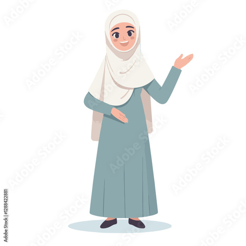 Muslim women give a friendly greeting during the month of Ramadan