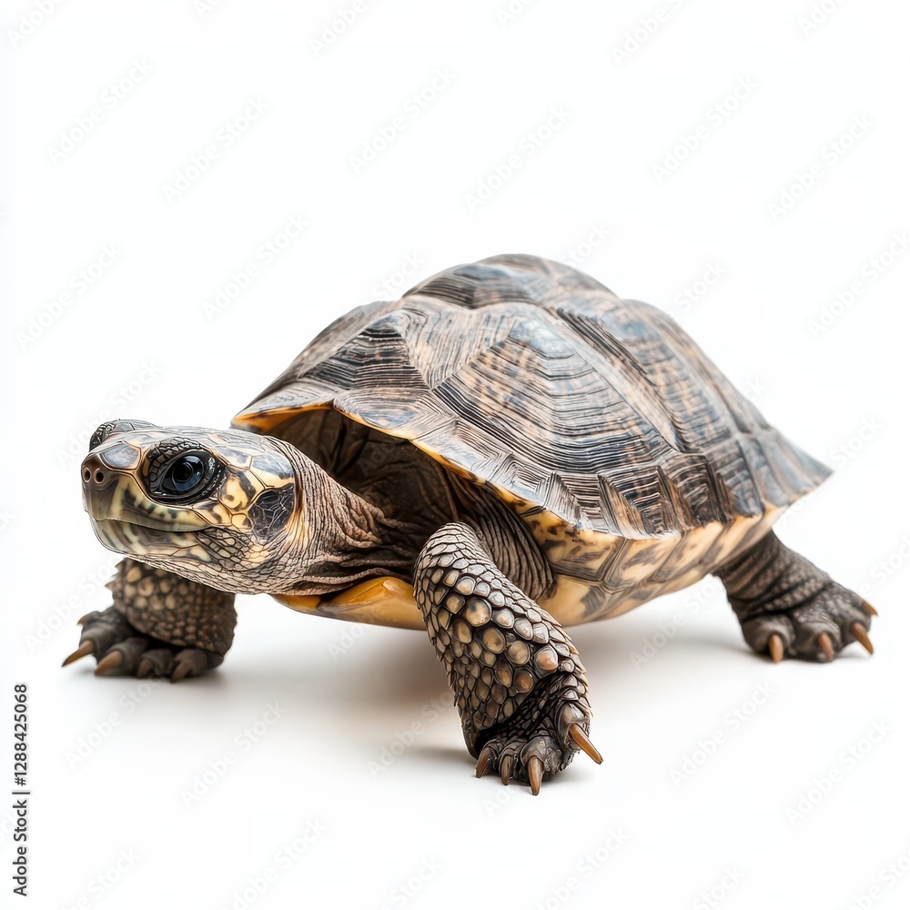 Obraz premium Turtle exploring a bright clean space