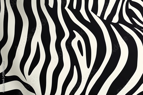 Abstract Zebra Stripes Pattern: Black and White Animal Print